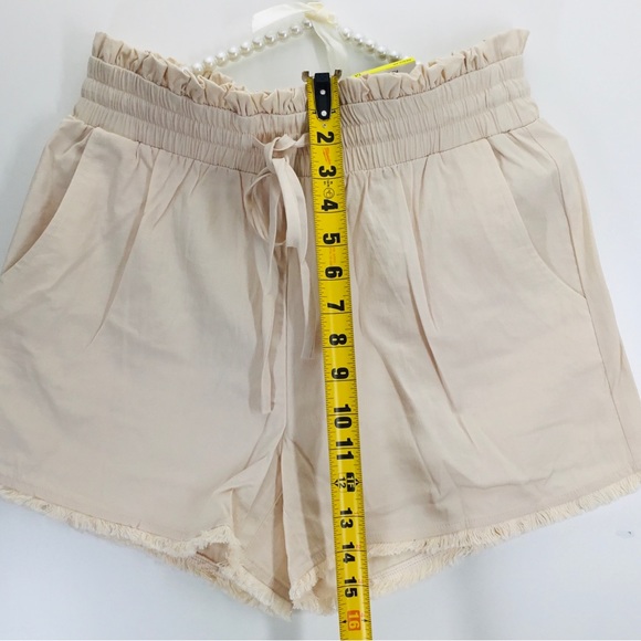 Womens Shorts Cashmere Cream Drawstring Shorts Size M Inc Earth New - Picture 3 of 6
